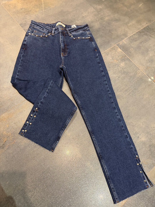 Xlove Mavi Tek Taş İşleme Jean