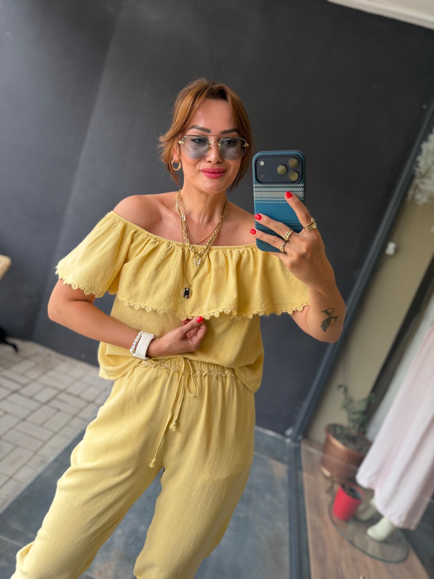 Limoncello Sarı Tensel Takım