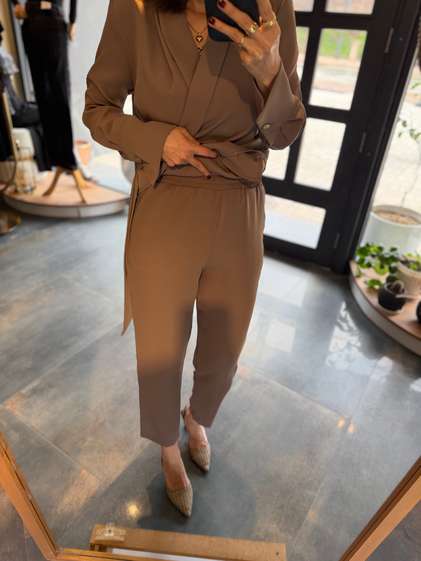 Gerarde Kemer Broşlu Yağ Yeşili Takım