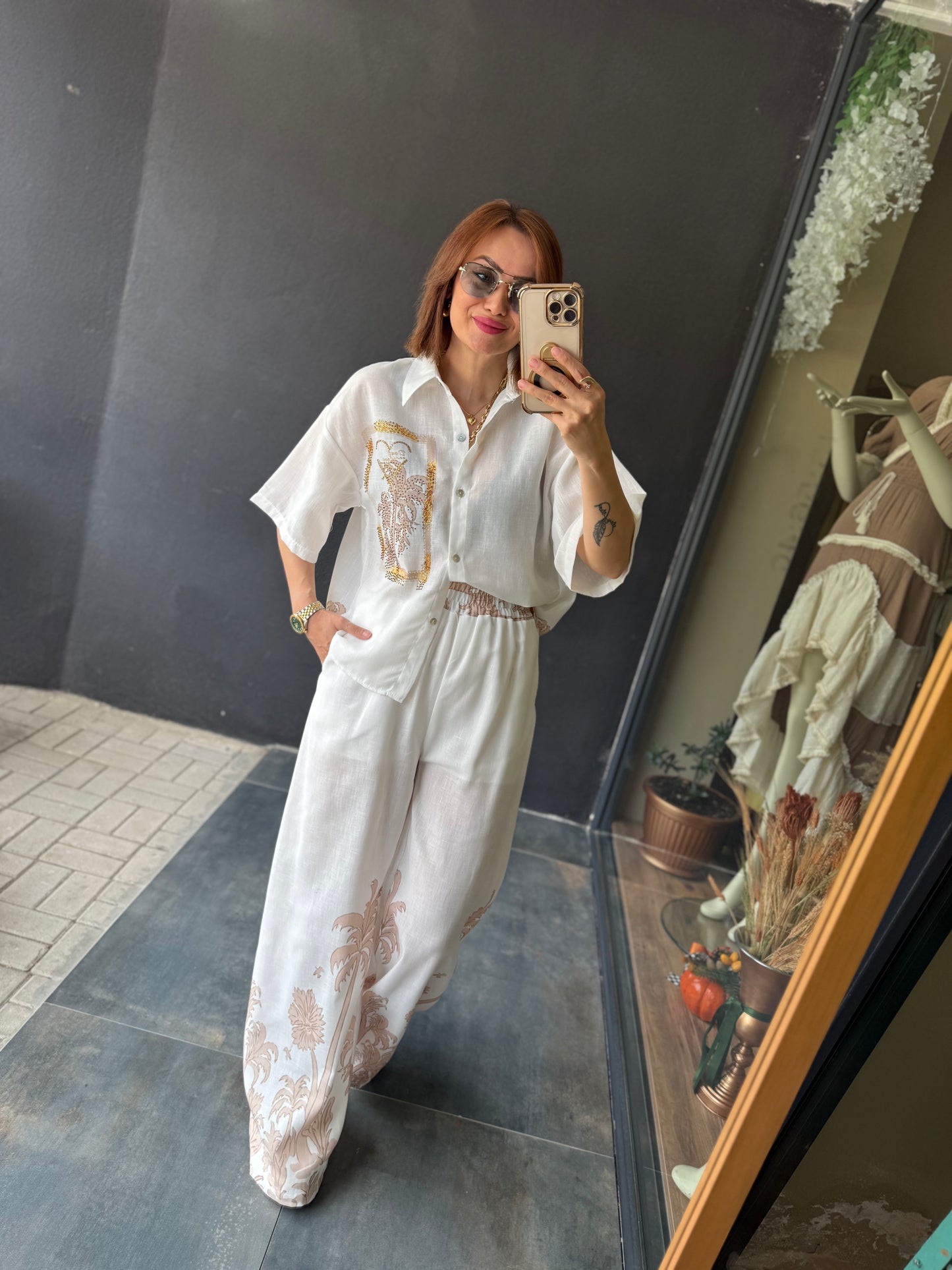 Fredo Bej Palmiye Keten Takım