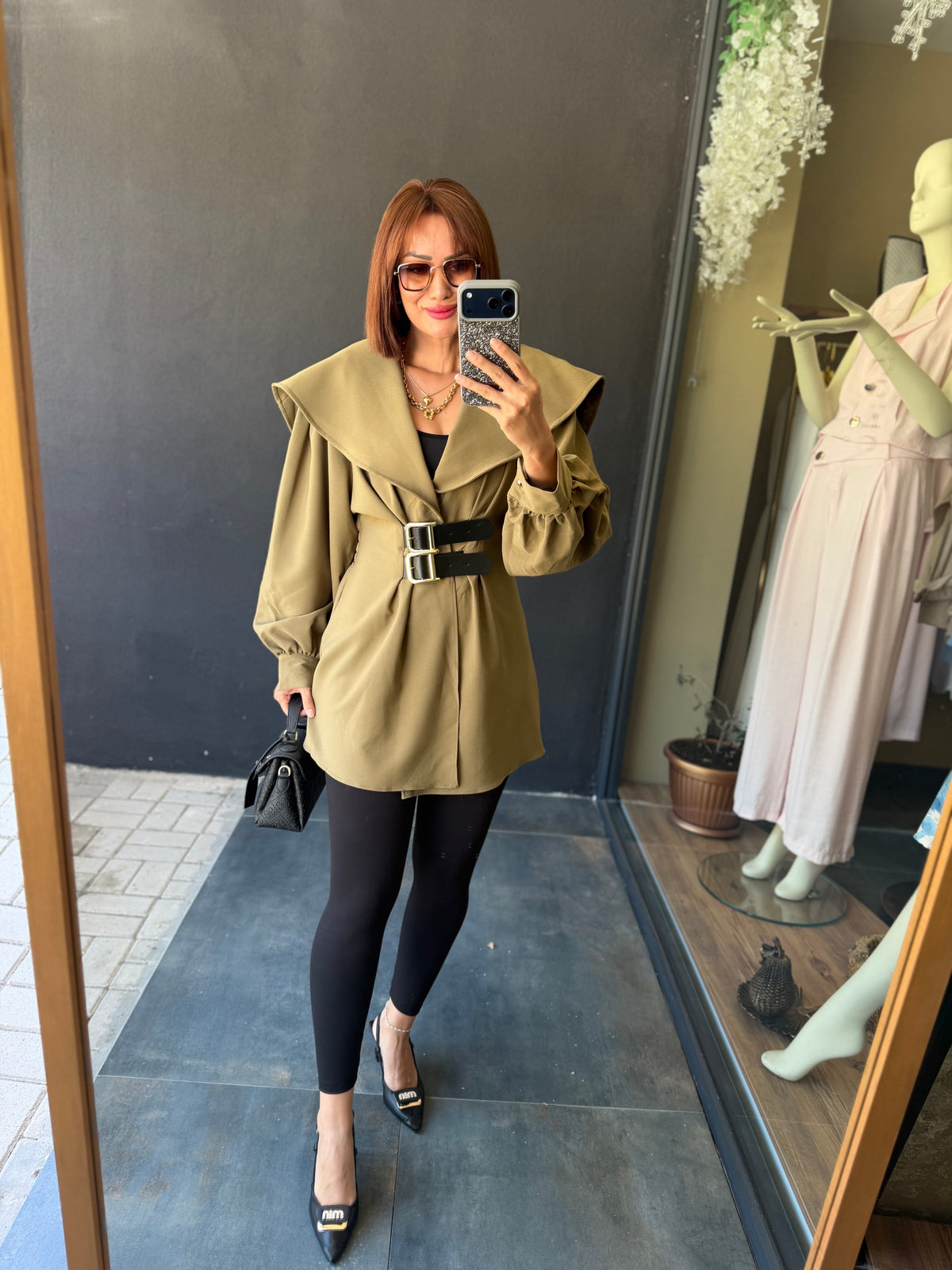 Almira Haki Trenchcoat