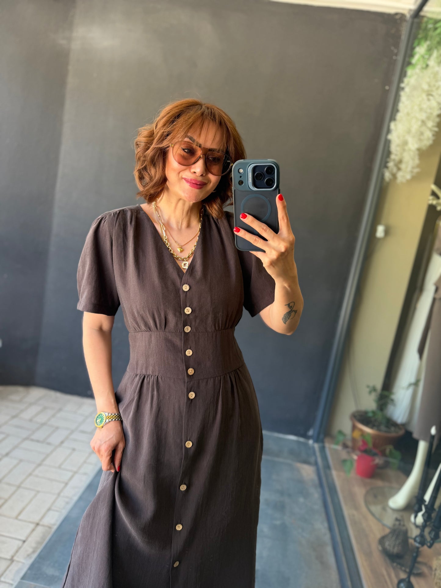 Pesso Kahve Modal Elbise