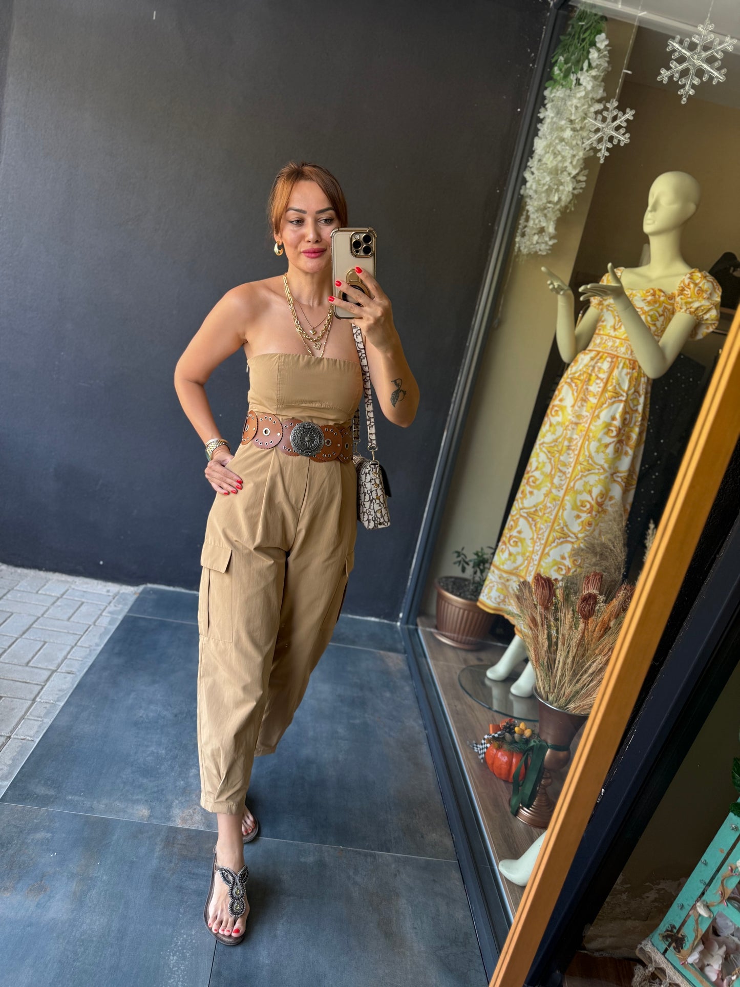 Ateks Straplez Bej Tulum