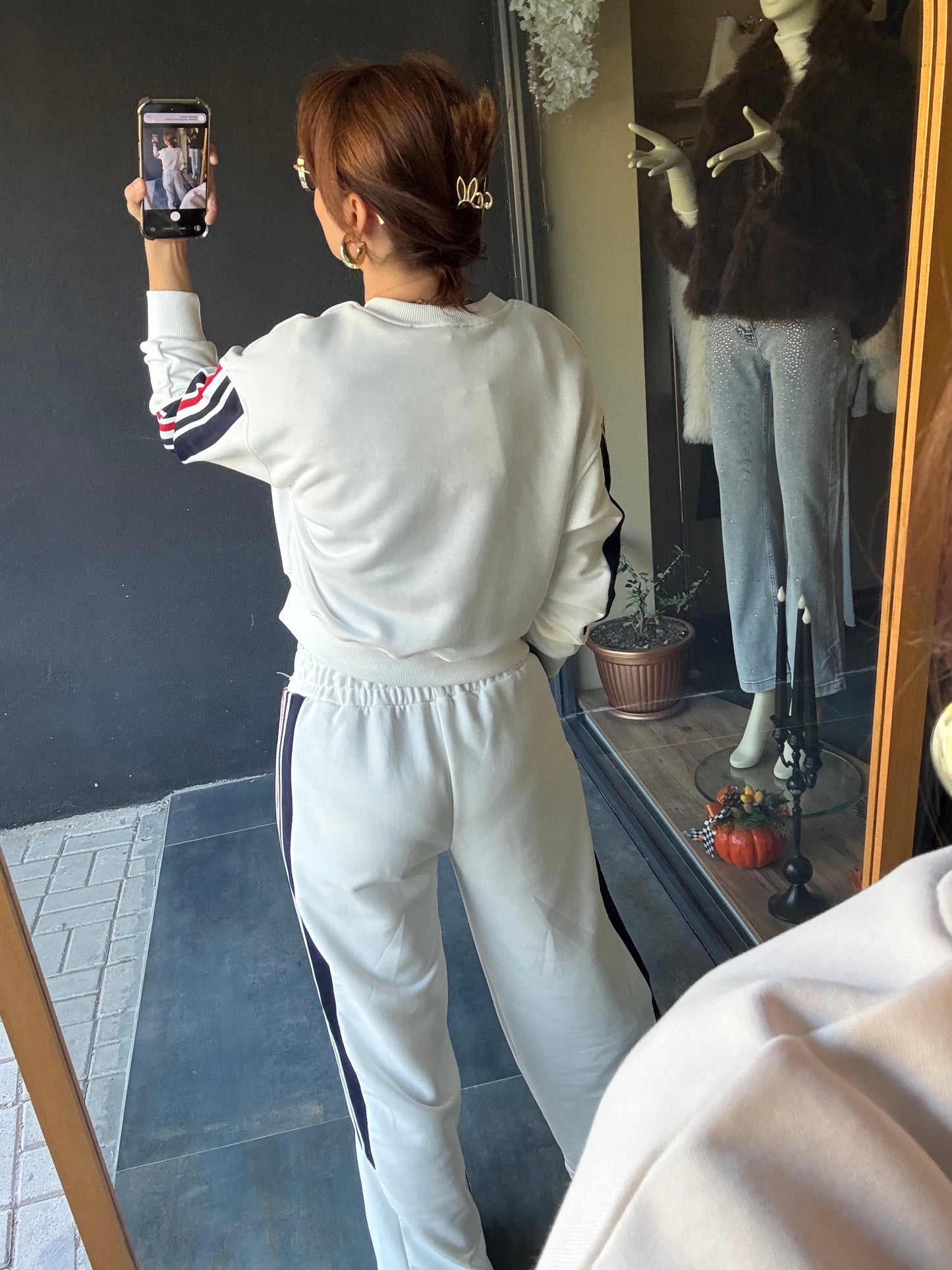 Minty Beyaz Palazzo Eşofman Takımı