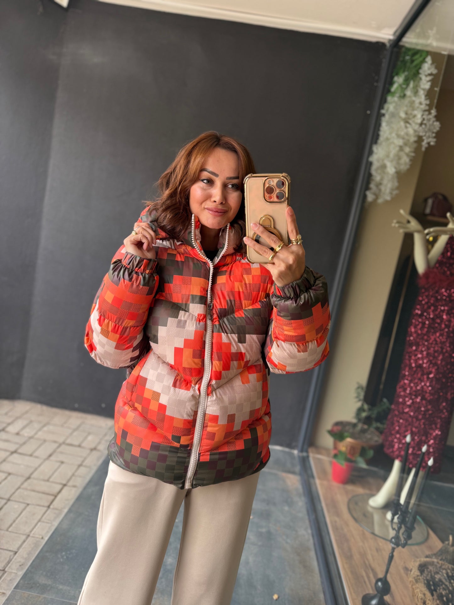 Ayny Turuncu Unisex Şişme Mont