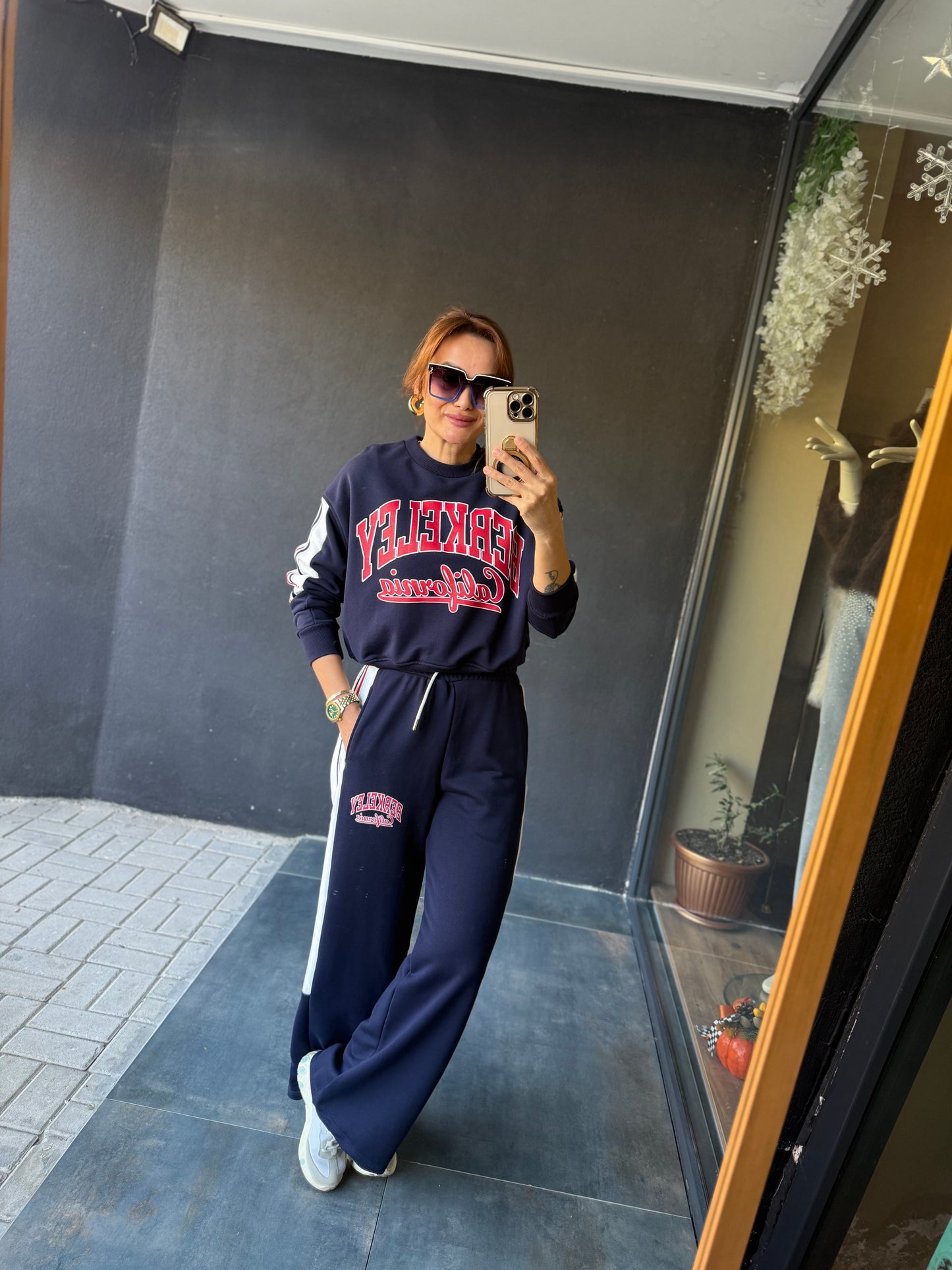 Minty Lacivert Palazzo Eşofman Takımı