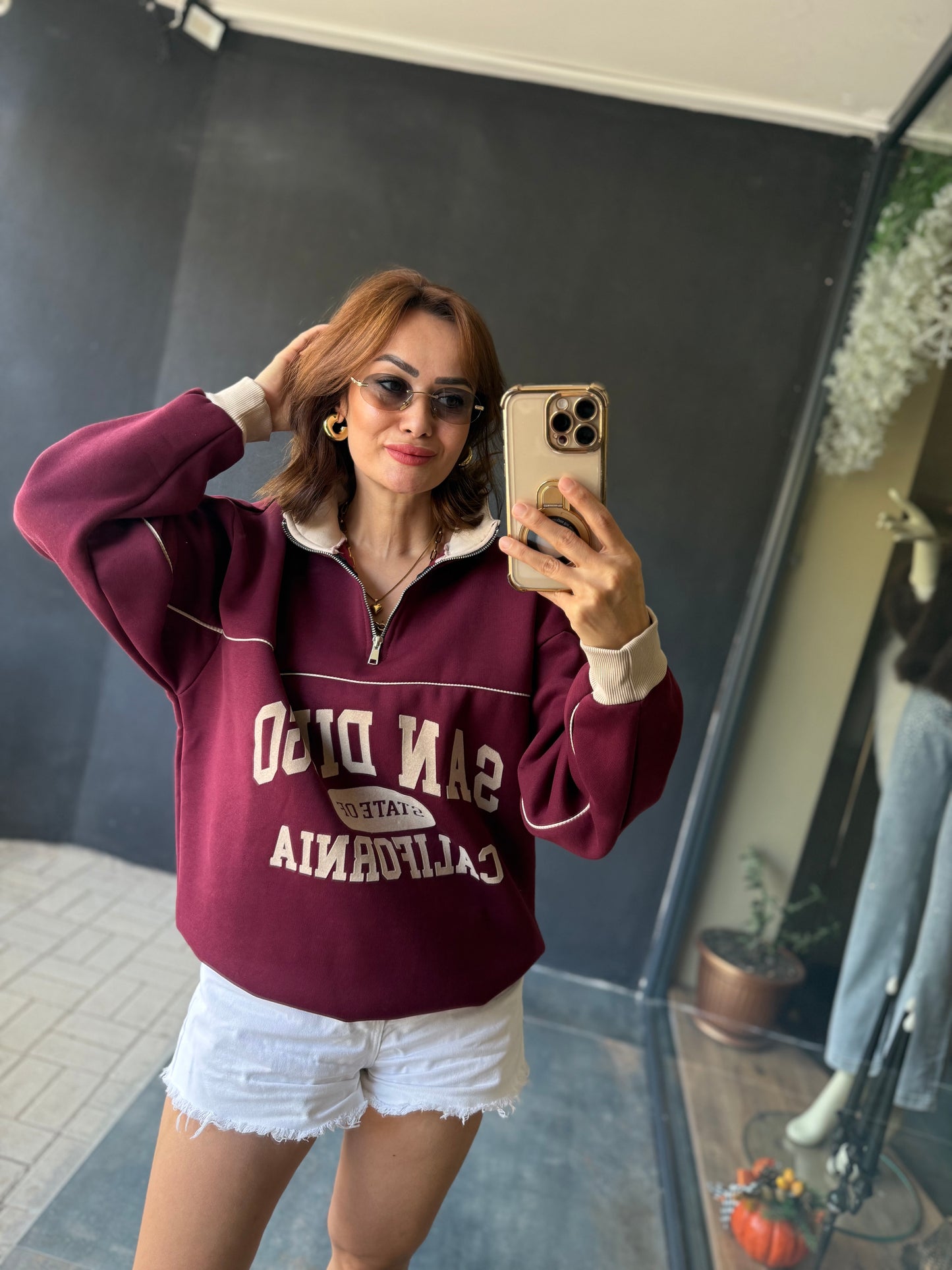 Muvy San Diego Bordo Sweatshirt