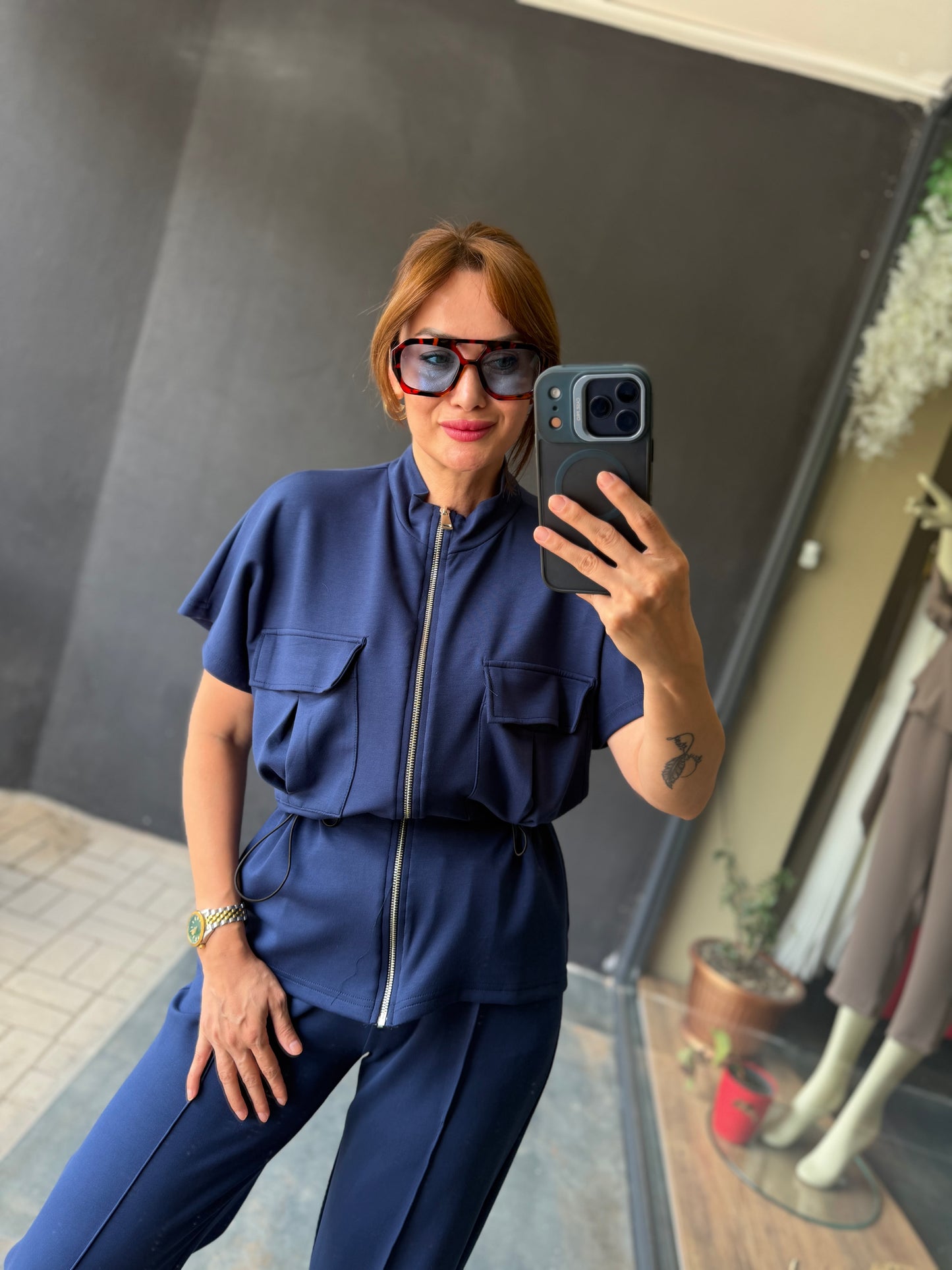 Lacivert Modal Spor Takım