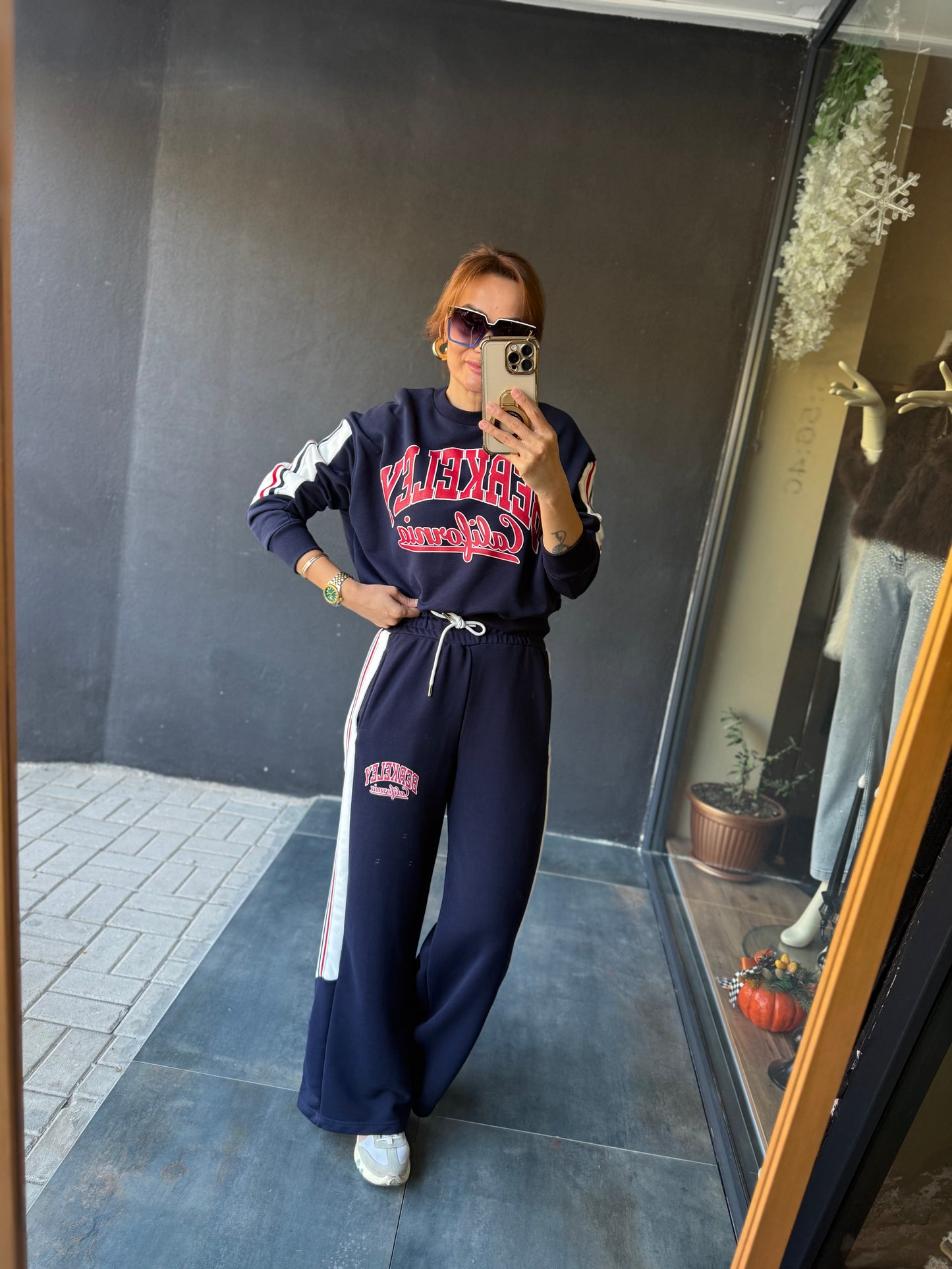 Minty Lacivert Palazzo Eşofman Takımı