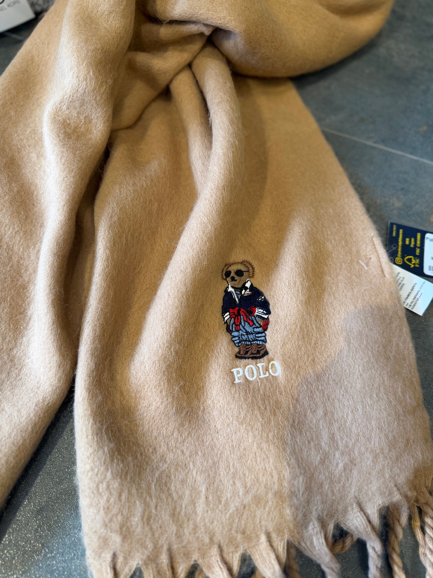 Gustor Camel Peluş Atkı