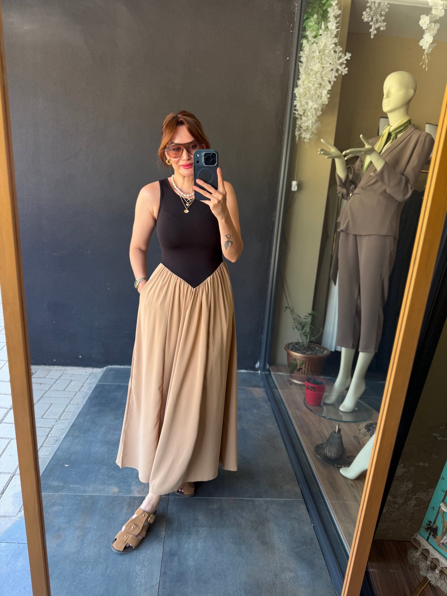 Poplin Toprak Elbise