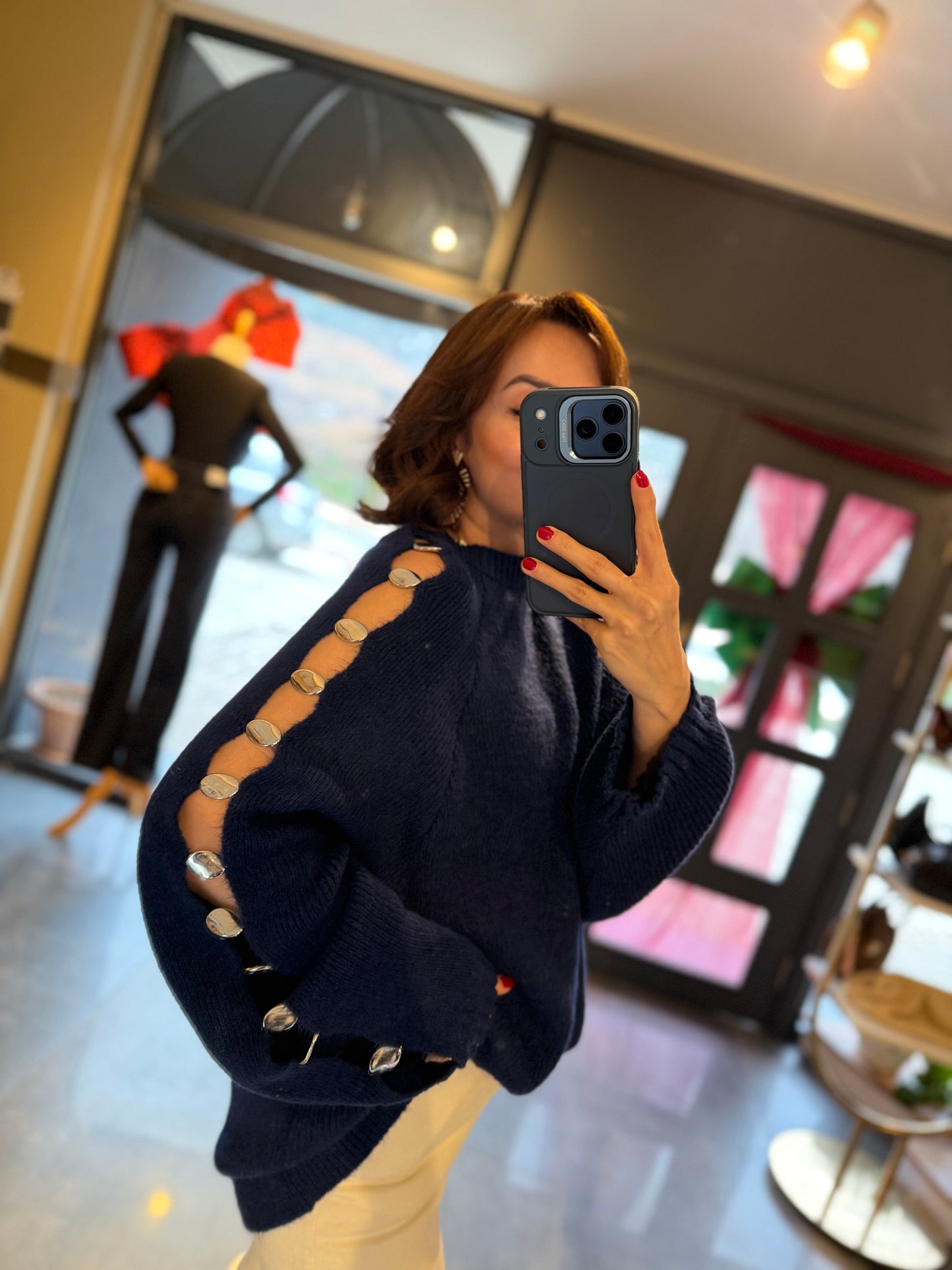 Beky Lacivert Kaşmir Droplu Kazak