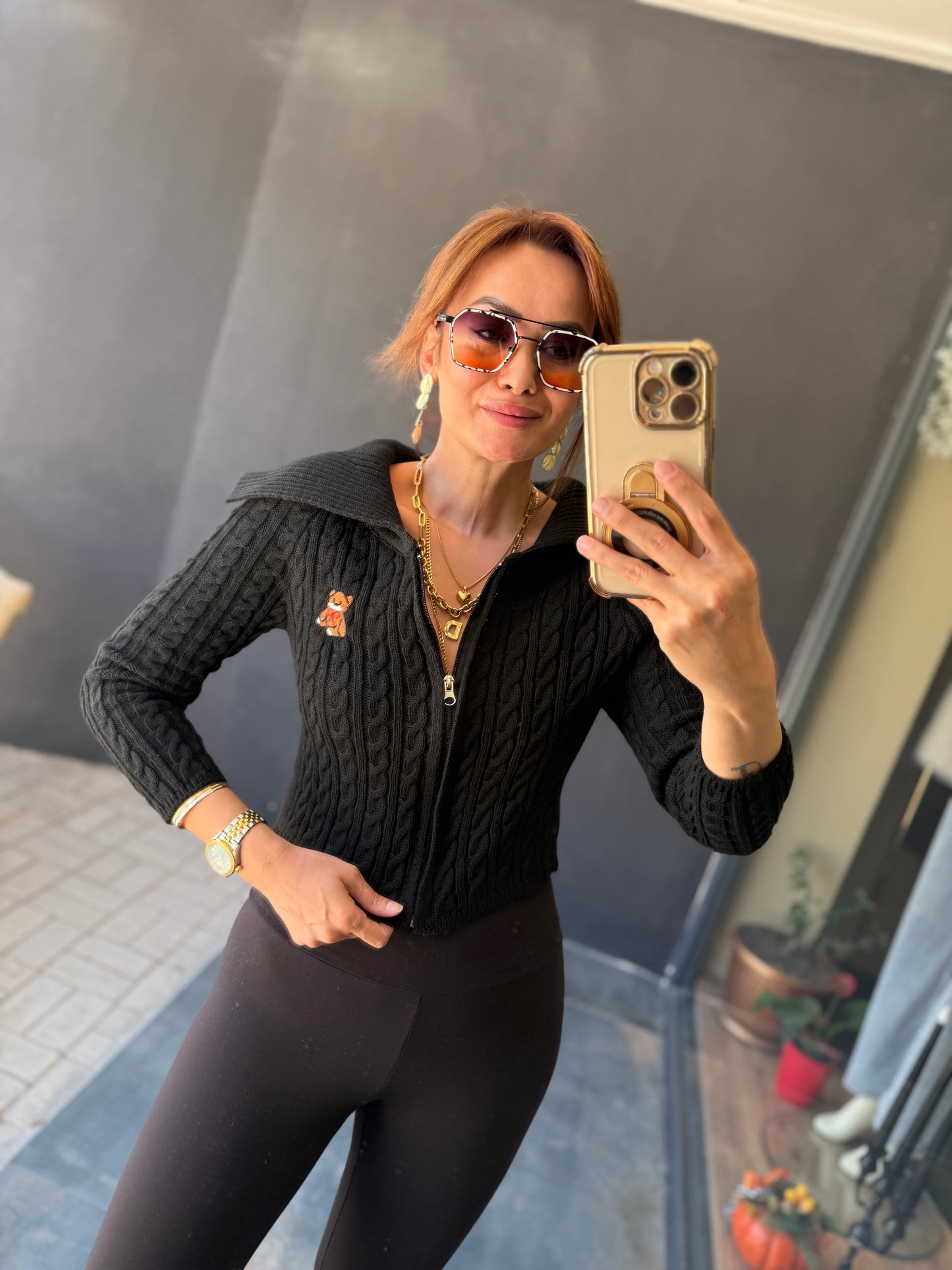 İkonic Siyah Teddy Hırka