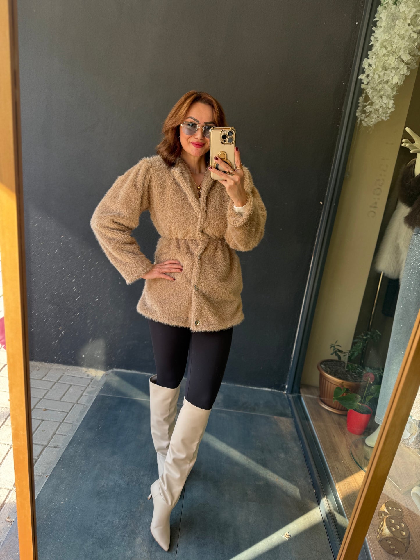 Paris Bej Premium Kürk