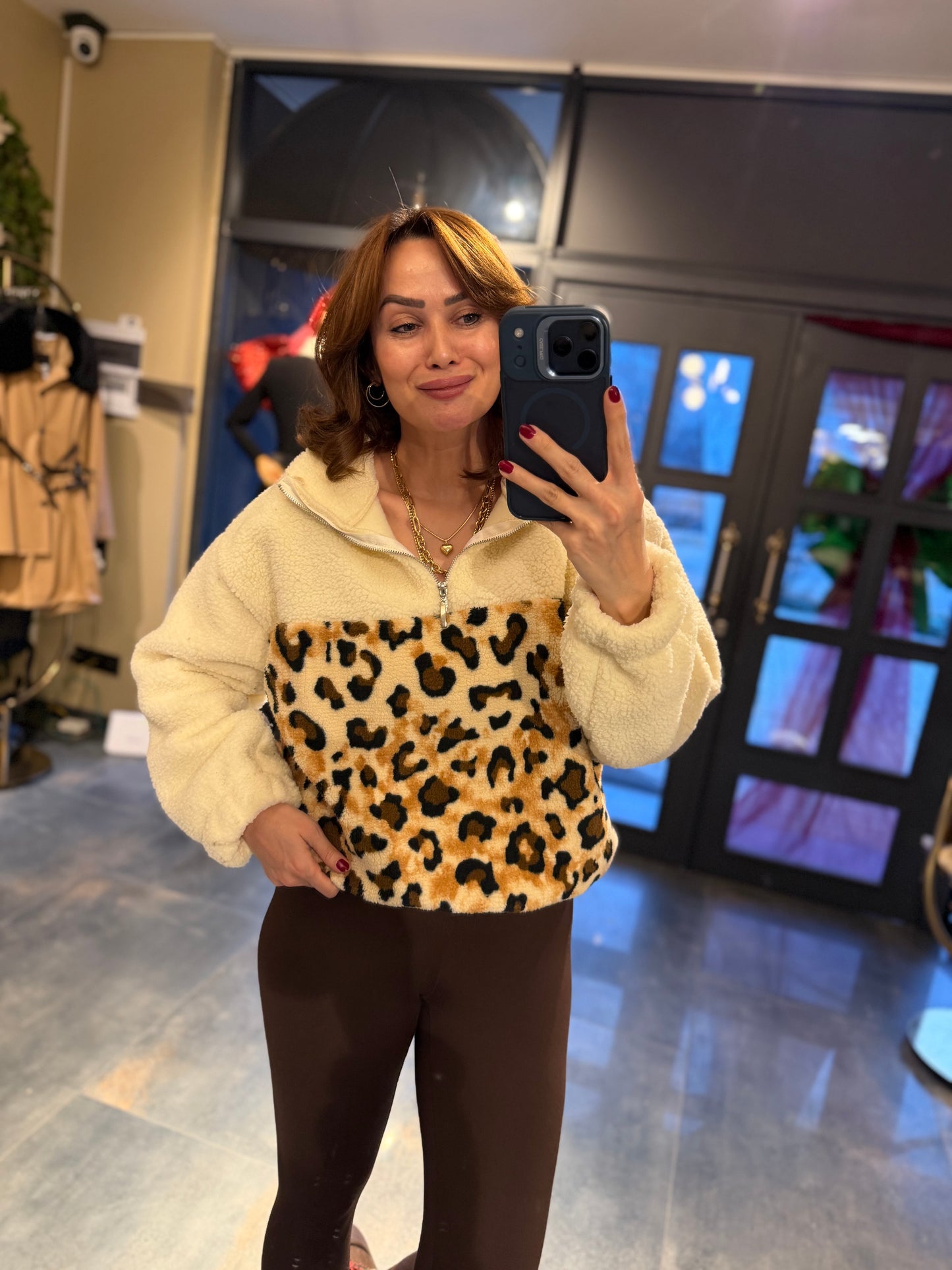 Mzr Leopar Peluş Sweat