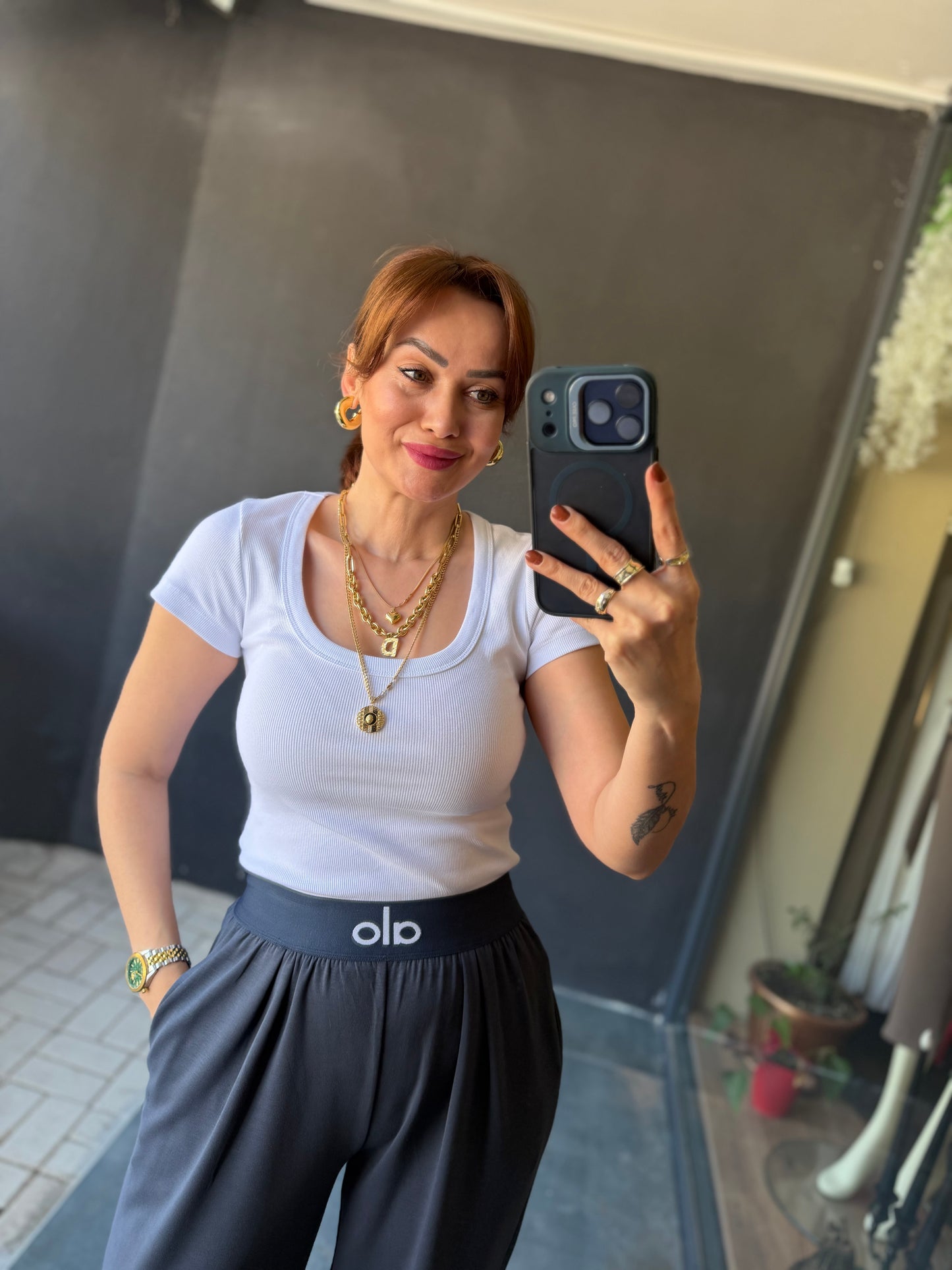 Lussy Beyaz U Yaka T-Shirt