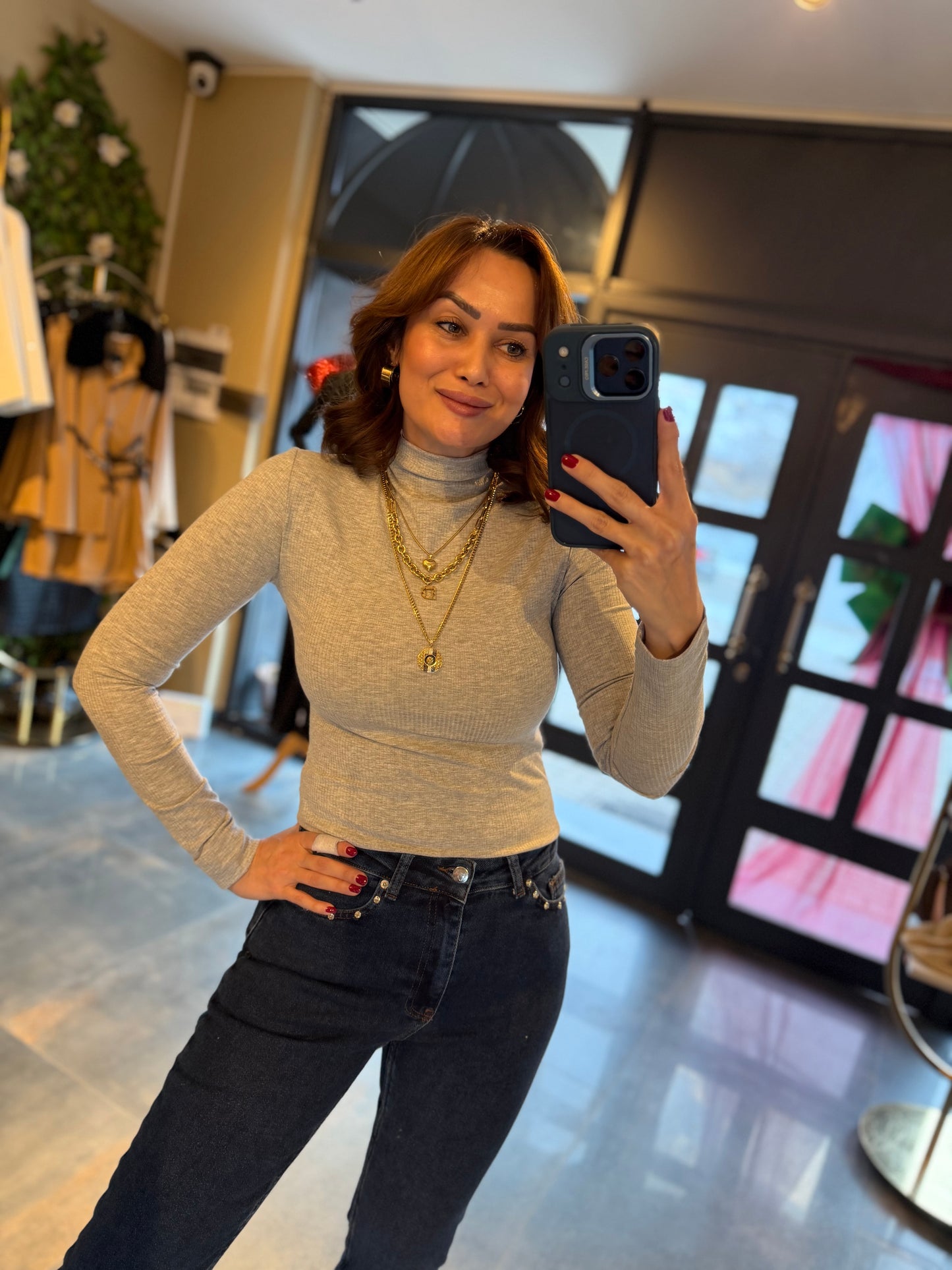 Mysecret Gri Yarım Balıkçı Body