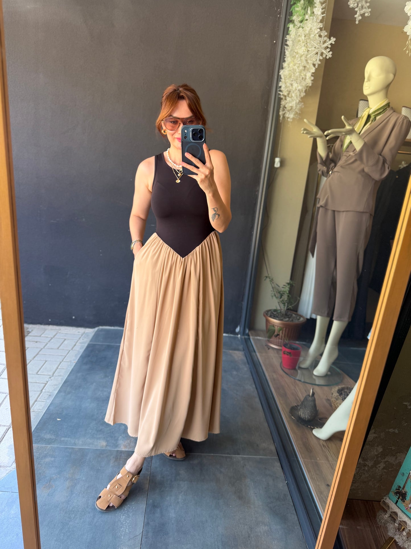 Poplin Toprak Elbise