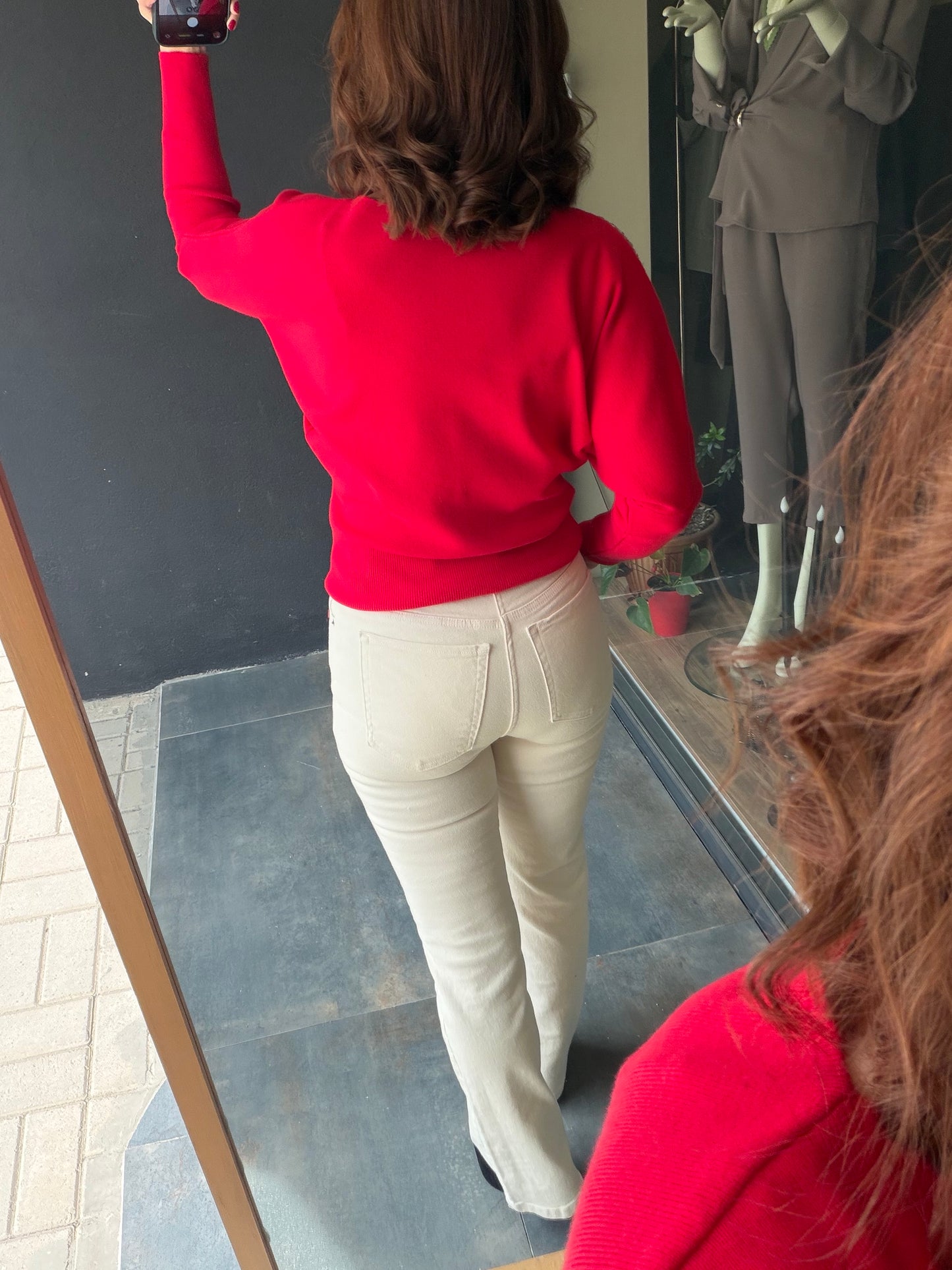 Crowi Kırmızı Elit Triko Bluz