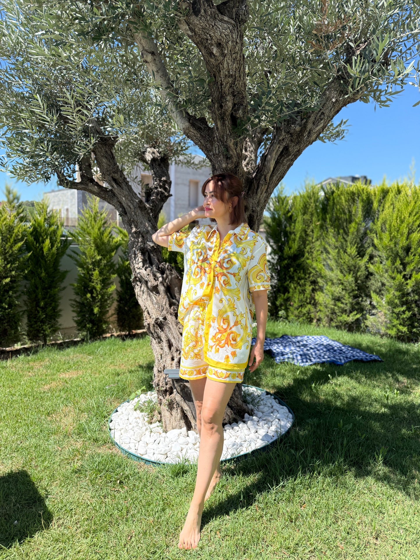 Dolce Sarı Şort Takım