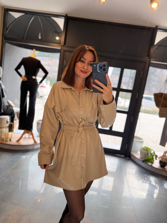 Hosin Bej Deri Elbise