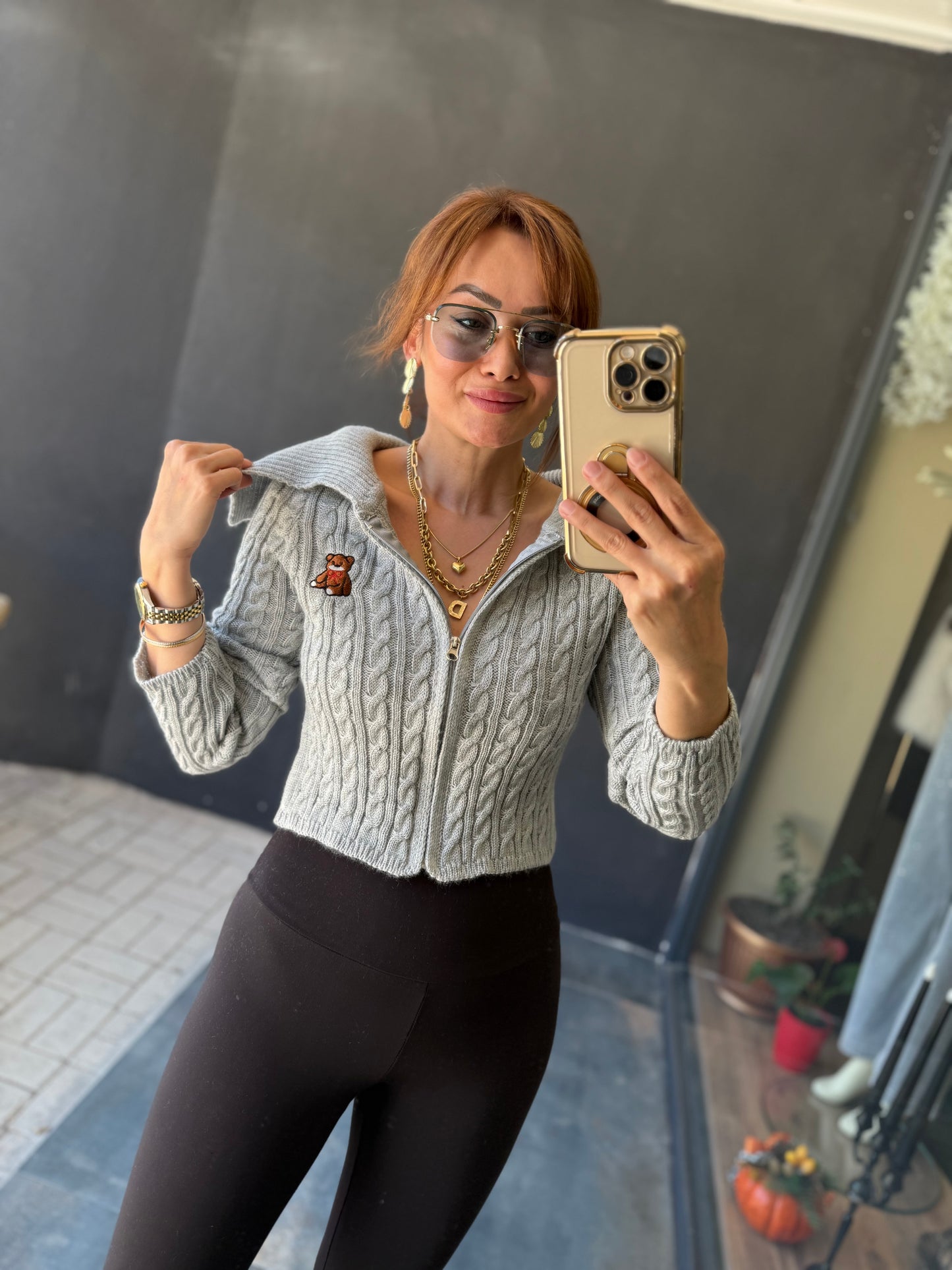 İkonic Gri Teddy Hırka