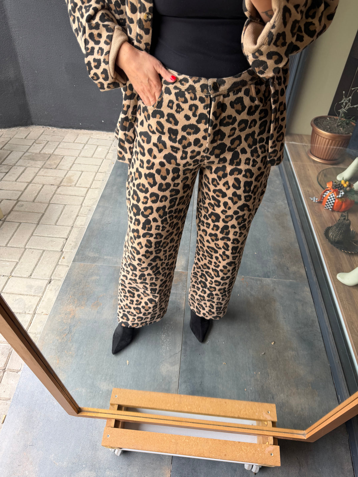 Savrienne Premium Kaşmir Leopar Takım