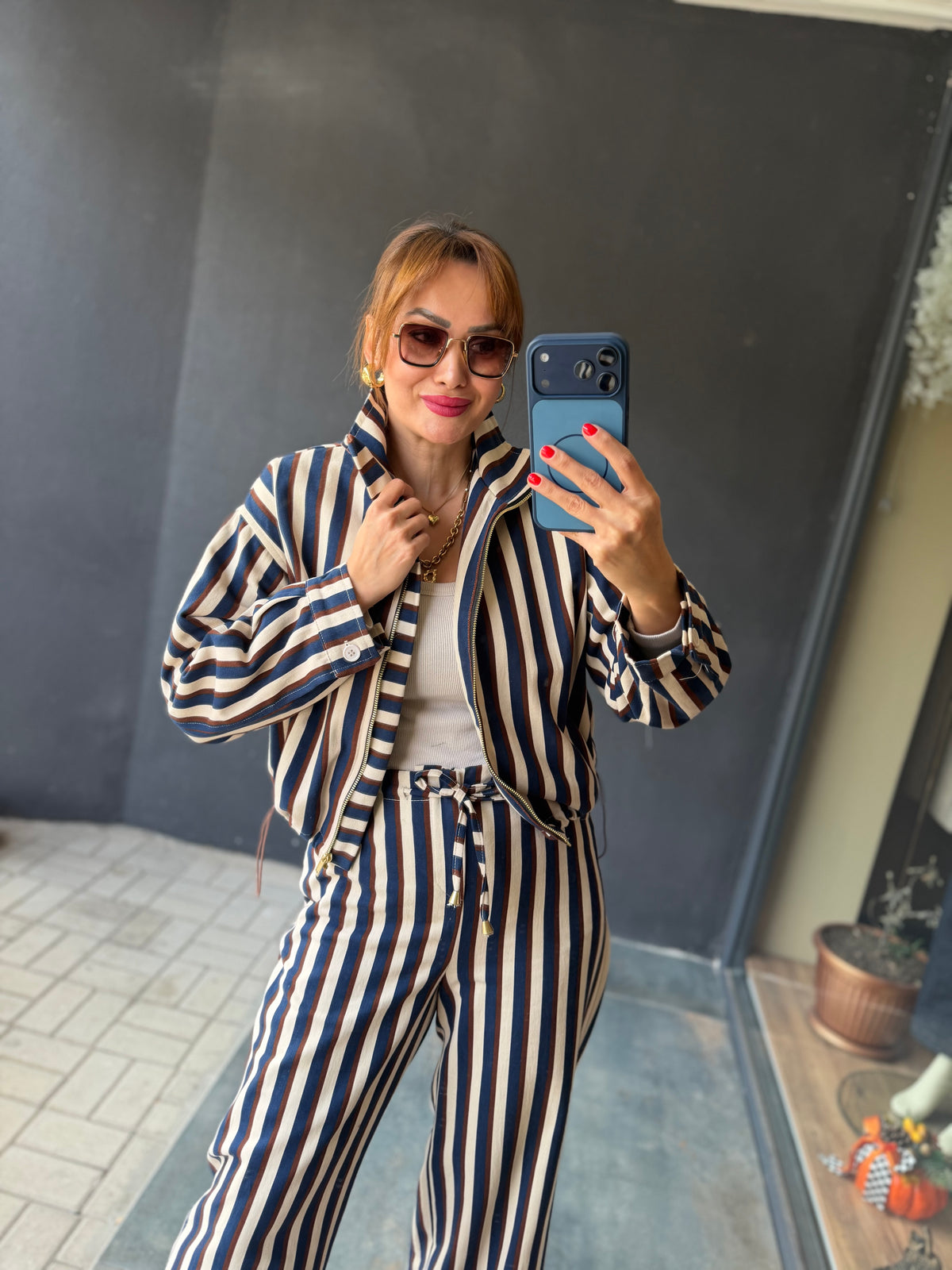 Brunetto Çizgili Jean Takım