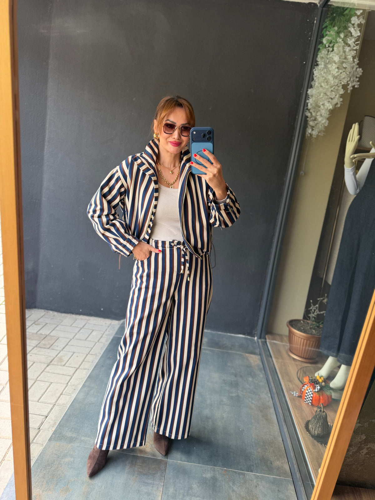 Brunetto Çizgili Jean Takım