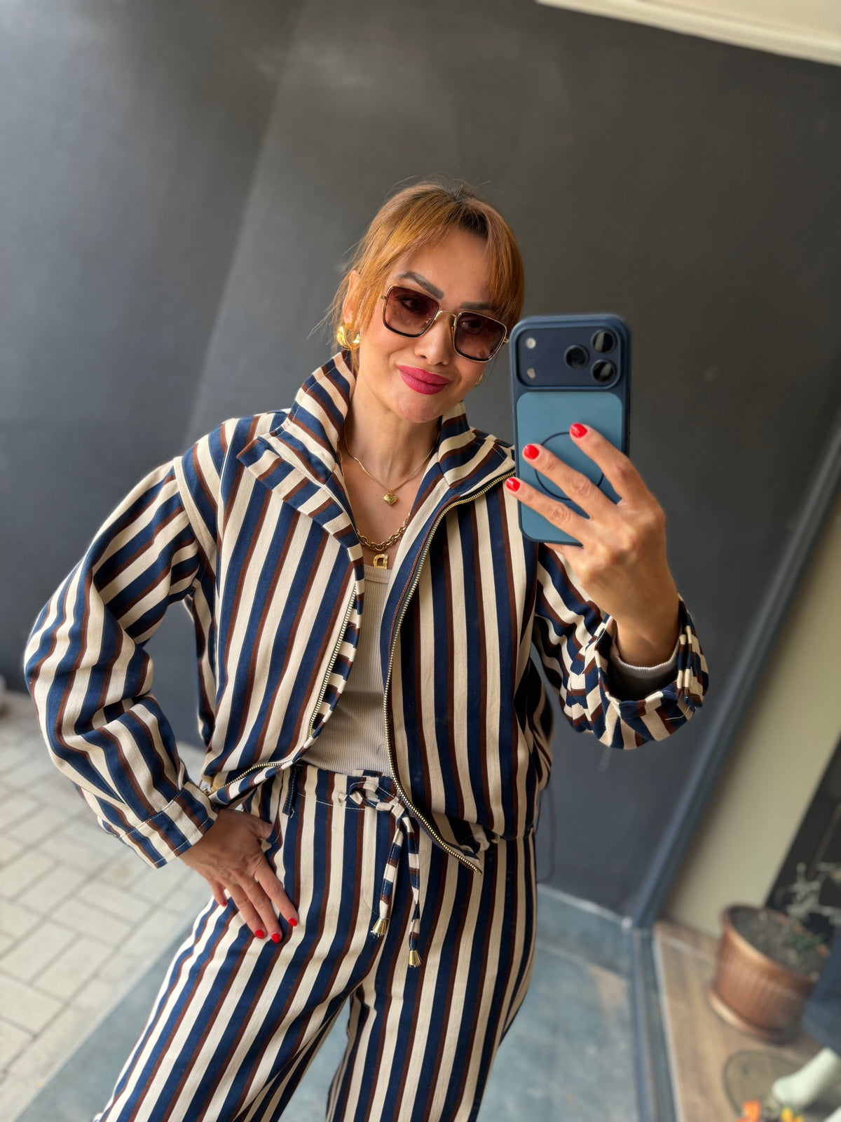 Brunetto Çizgili Jean Takım
