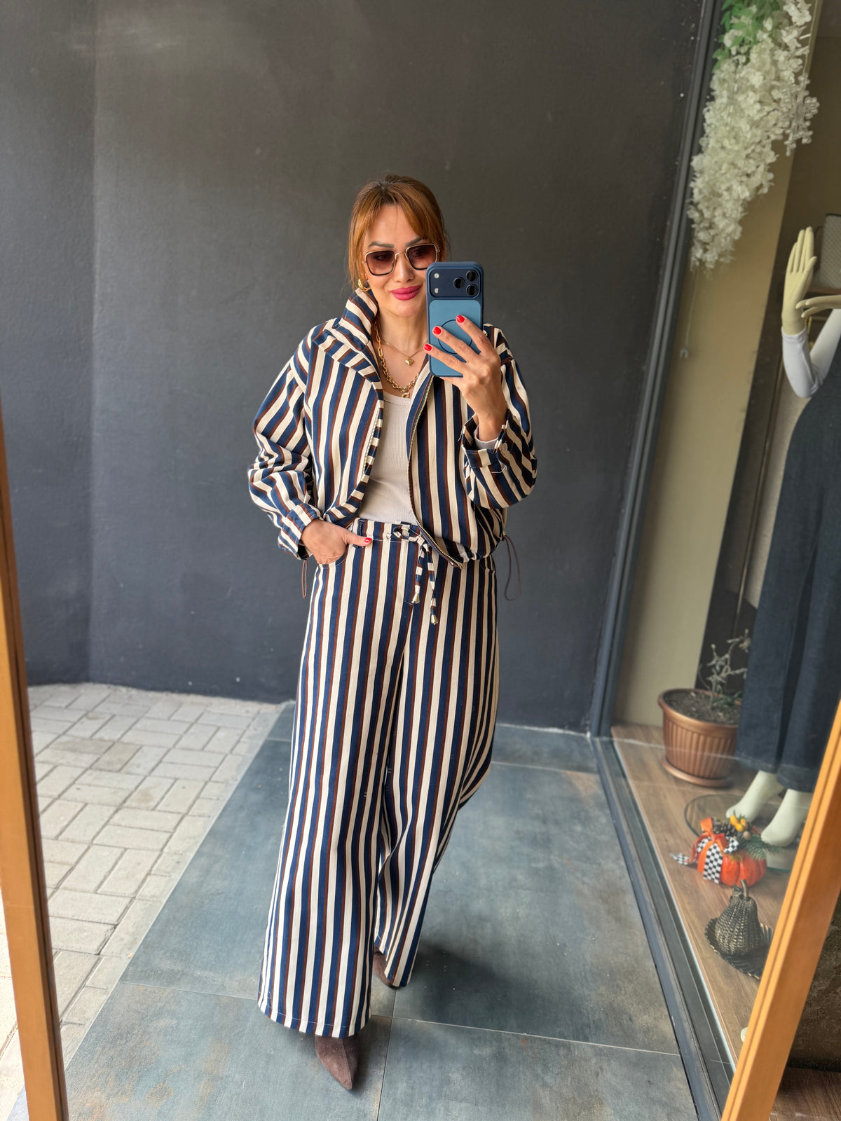 Brunetto Çizgili Jean Takım